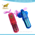 wholesale battery operation electric transparent PVC blade mini toy fan for childrens